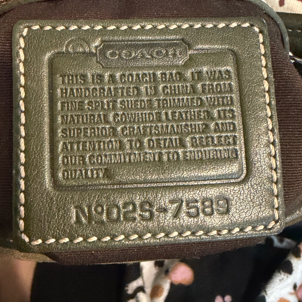 Coach Vintage Suede Leather Trim Silver Hardware Handbag - Picture 6 of 9